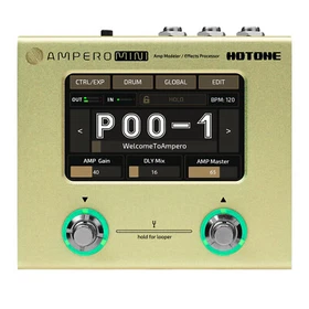 Hotone Ampero Mini Guitar Bass Amp Modeling IR Cabinets Expression Pedal MP-50