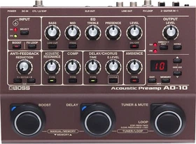 BOSS Effects Pedal Acoustic Guitar AD-10 Acoustic Preamp  AC adapter PSA-100S2