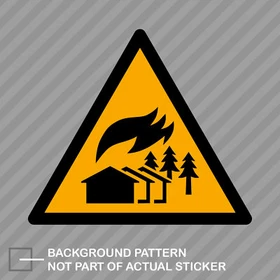 W073 Large-Scale Fire Zone Sticker Decal Vinyl iso 7010 iso 3864 hazard safety