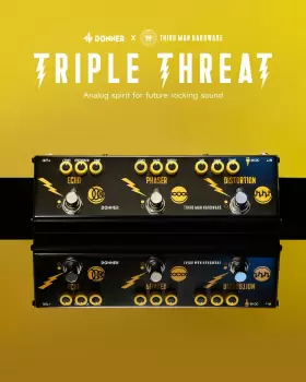 EC6792 DONNER Third Triple Threat Effects Pedal Echo Phaser #2