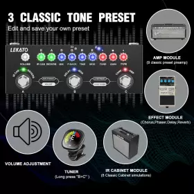 691045747878 LEKATO Effects Guitar Pedal Ir Loading Delay Amp #2