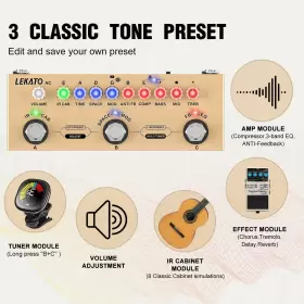 BC-01421AN LEKATO Effects Pedal Acoustic Guitar Ir Loading #2