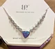 Bomb Party A Moment's Gaze Lab Amethyst Fire Opal Rhodium Necklace February 7010