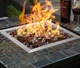 Onlyfire Stainless Steel Square Fire Pit Flat Pan & Burner Ring Assembly, Silver