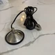 Fender 1-button vintage-style footswitch with a chrome housing and RCA plug