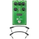 Revv G2 V2 Overdrive Guitar Pedal with EBS Flat Patch Cables - Green