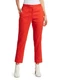 Rag & Bone FIRE RED Women's Poppy Linen-Blend Tab Button Crop Pants, US 10