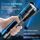 Super Power Flashlight USB Rechargeable Built in battery Telescopic Zoom Tactica