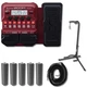 Zoom B1X Four Bass Processor with Pedal, Guitar Stand & Coiled Cable