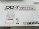 BOSS DD-7 DIGITAL DELAY INSTRUCTION MANUAL IN ITALIAN 30 PAGES